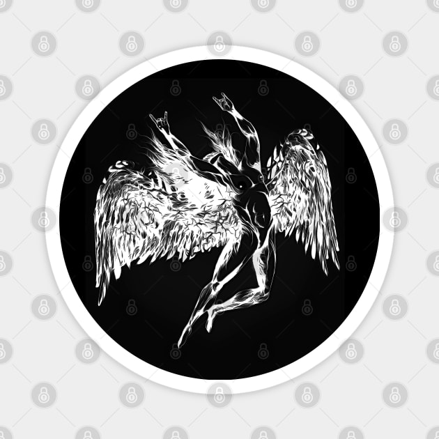 THE ICARUS SYNDROME - heavy metal black paint Magnet by shethemastercovets